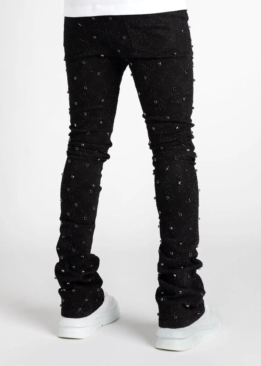 All Black Embellished Denim Jeans - Image 2