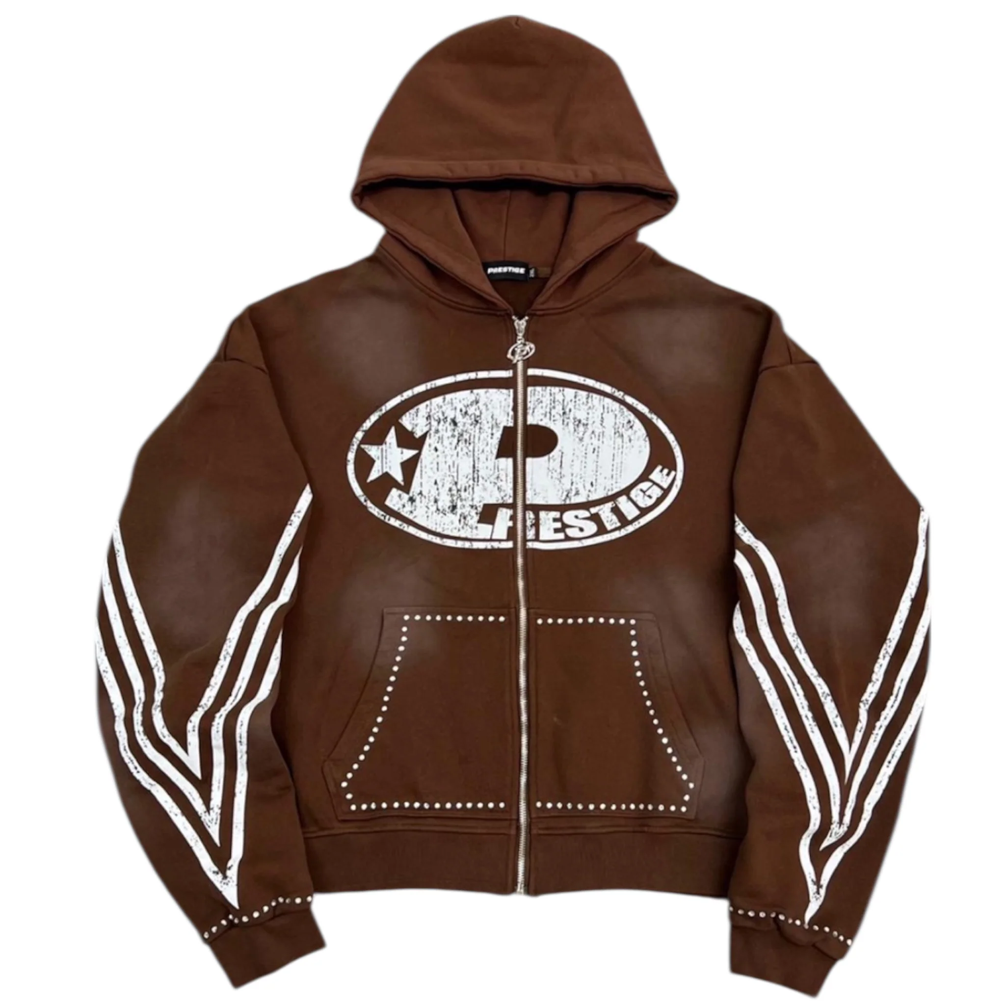 Prestige "P Logo" Rhinestone Hoodie - Image 6