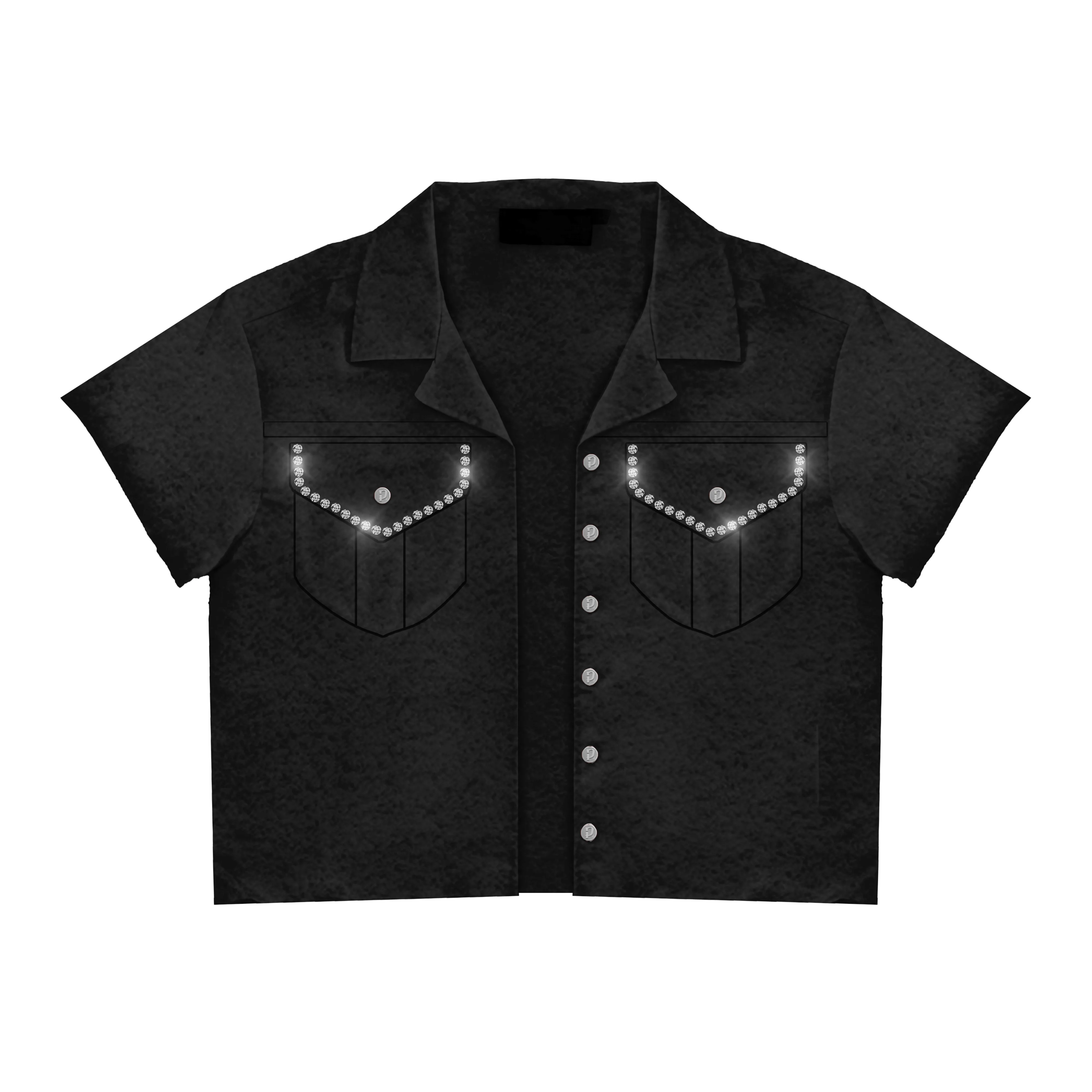 Rhinestone Prestige Button Set Top