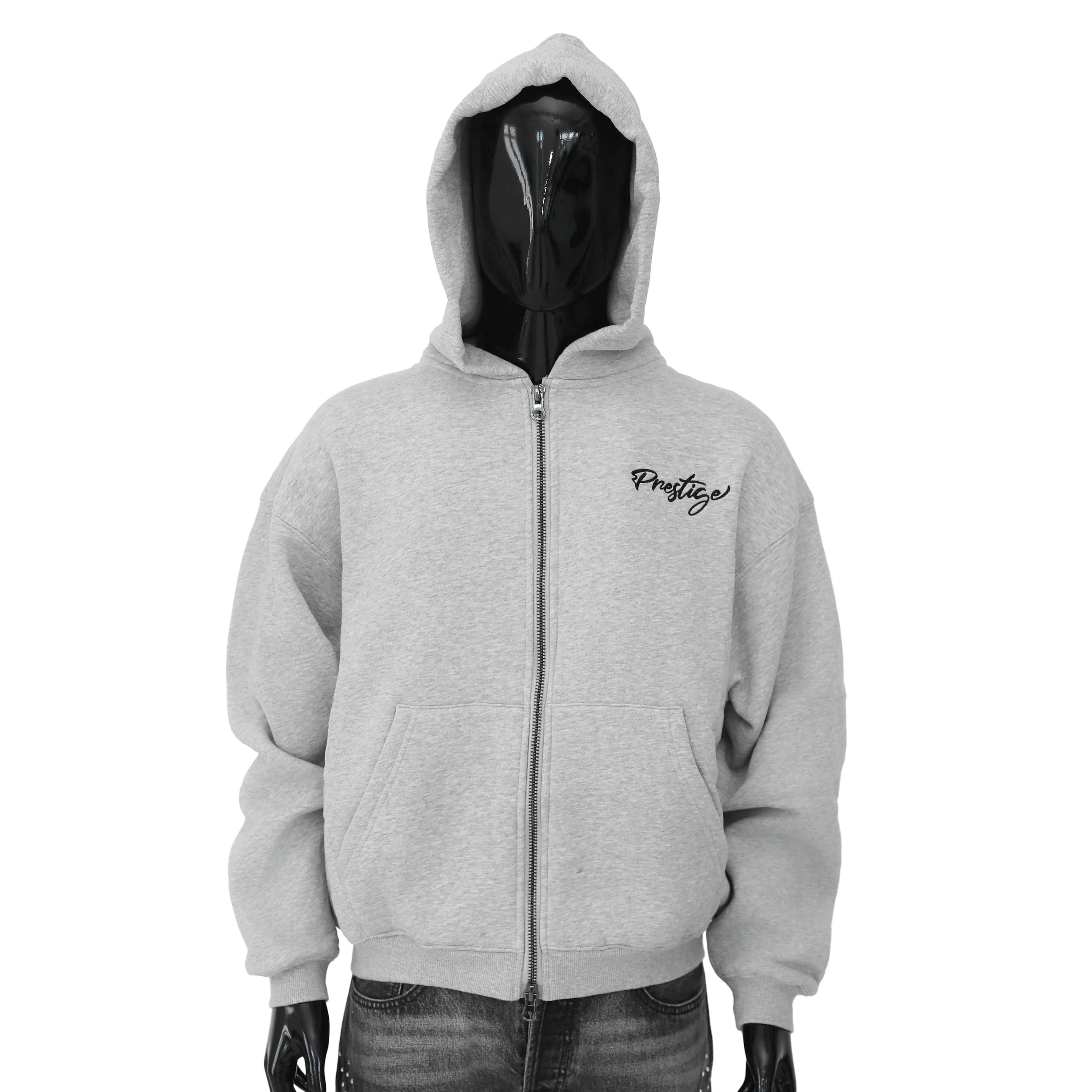 Prestige Grey Backpack Hoodie - Image 3